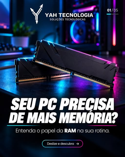 Dois pentes de memória RAM com dissipador e luz RGB